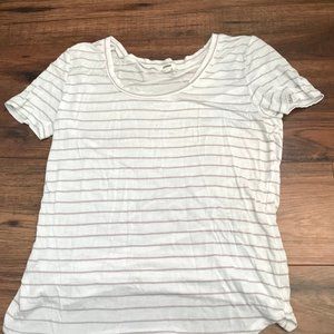 Garage striped scoop neck tee